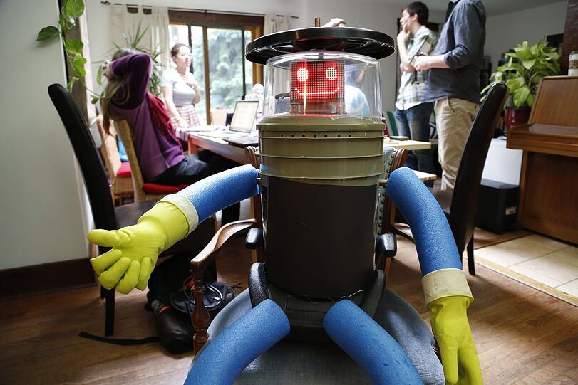 Der reiselustige Roboter &bdquo;hitchBOT&ldquo;.