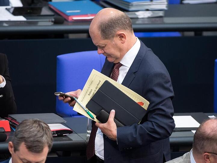 Freund der "schwarzen Null": Finanzminister Olaf Scholz (SPD) im Bundestag.