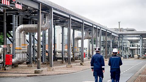Der Gasspeicher Rehden in Niedersachsen - auch diese Anlage ist derzeit nicht allzu voll. (Archivbild)