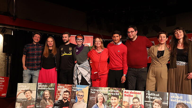 Gute Laune bei den Stadtratskandidaten der Linken auf der Wahlparty im Werksviertel. Gute Laune bei den Stadtratskandidaten der Linken auf der Wahlparty im Werksviertel.