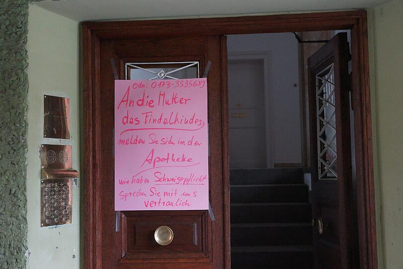 Ein Appell an die Mutter des Findelkindes, sich zu melden.