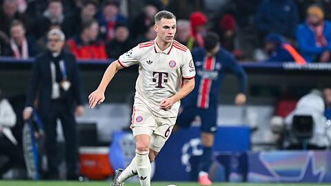 Joshua Kimmich in Aktion gegen Paris Saint-Germain.
