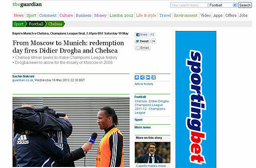 The Guardian greift noch einmal auf Chelseas Trauma zurück, das die Blues 2008 in Moskau erlitten haben. Im Elfmeterschießen scheiterte das Team im Champions-League-Finale an Manchester United. In München solle es jetzt die Wiedergutmachung dafür geben - besonders Didier Drogba sei besonders heiß darauf.