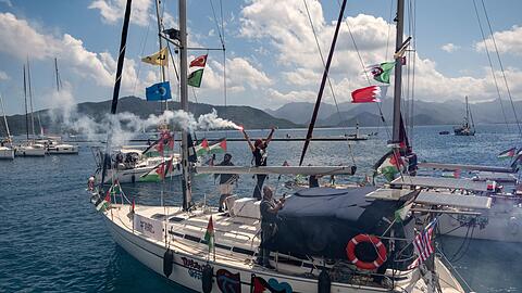 Gaza-Hilfsflotte beim Verlassen des t&uuml;rkischen Hafens von Marmaris in Richtung Gaza. (Archivbild)