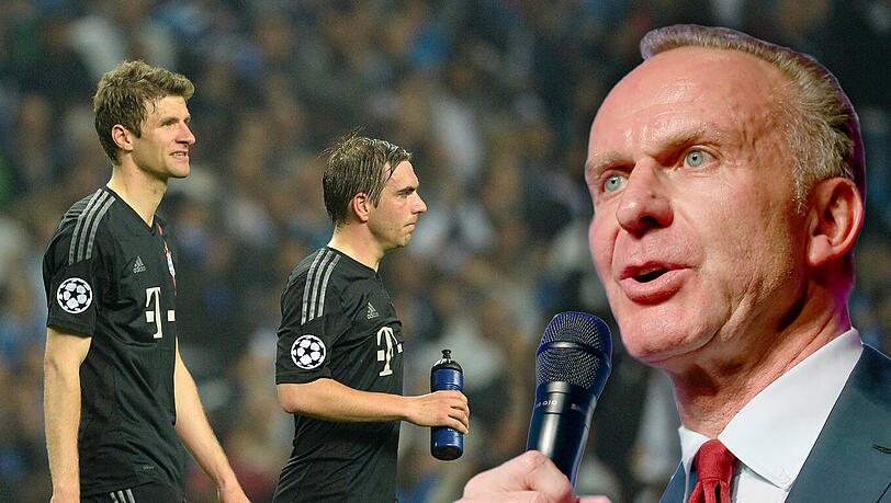 Bayern-Boss Karl-Heinz Rummenigge nimmt seine Profis in Schutz: "Eine großartige Mannschaft" Bayern-Boss Karl-Heinz Rummenigge nimmt seine Profis in Schutz: "Eine großartige Mannschaft"