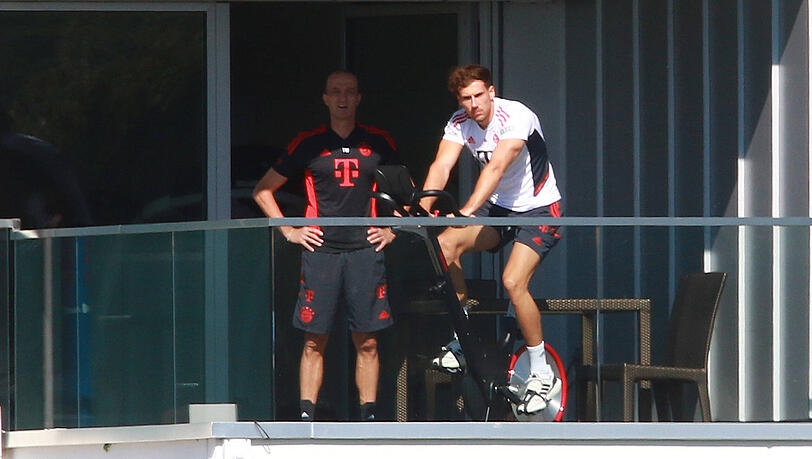 Leon Goretzka am Mittwoch auf dem Vereinsgelände. Leon Goretzka am Mittwoch auf dem Vereinsgelände.