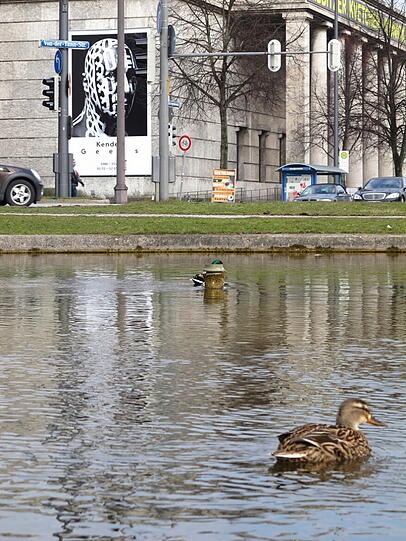 Szenen vor dem Haus der Kunst.