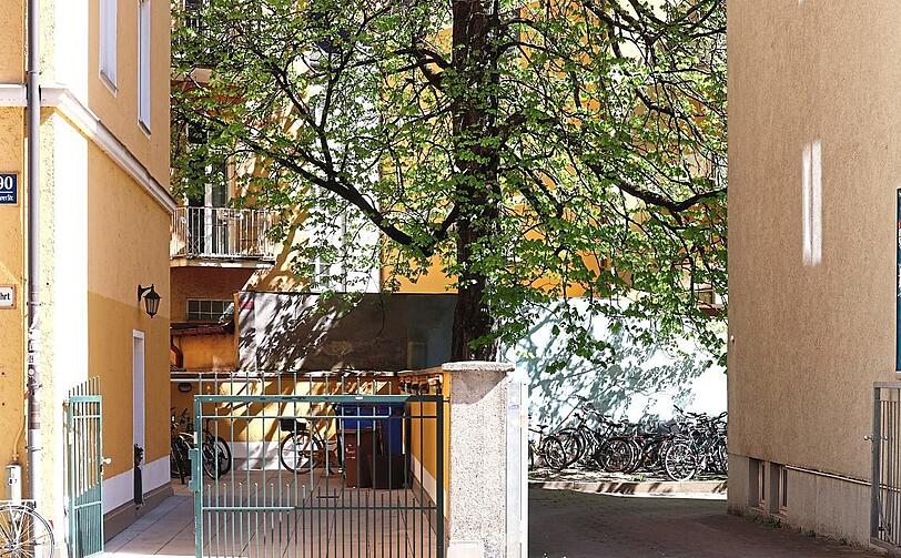 Lohnt sich in der ganzen Stadt: der Blick in begr&uuml;nte Hinterh&ouml;fe.