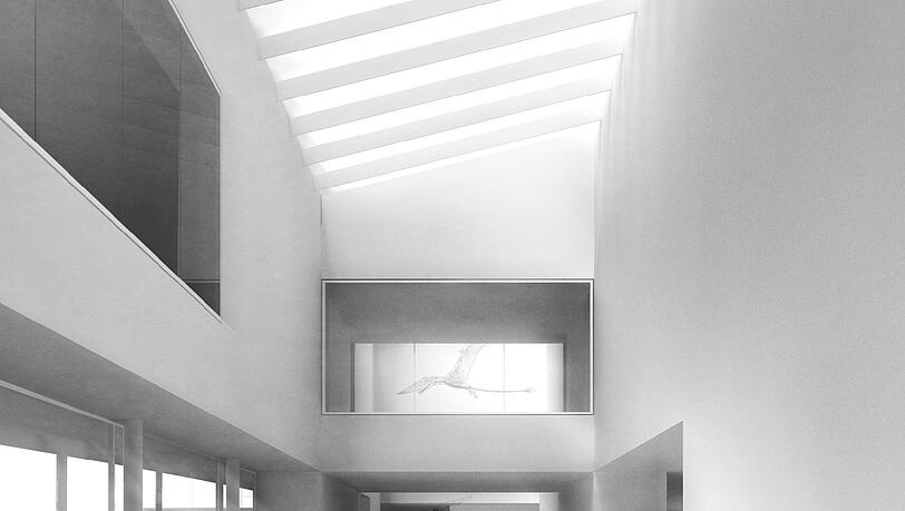 Die Eingangshalle des neuen Museums. Die Eingangshalle des neuen Museums.