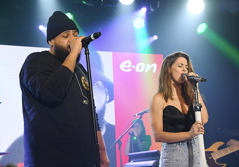 Moses Pelham und Vanessa Mai performten gemeinsam auf der E.ON-Bühne.