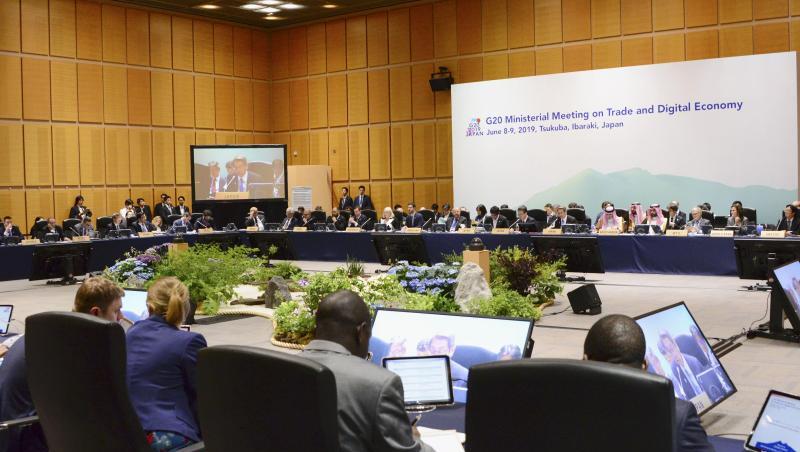 Minister nehmen an einer Konferenz bei einem Ministertreffen der G20-Staaten in der japanischen Forschungsstadt Tsukuba teil. Minister nehmen an einer Konferenz bei einem Ministertreffen der G20-Staaten in der japanischen Forschungsstadt Tsukuba teil.