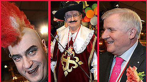 Bei der BR-Kultsenidng "Fastnacht in Bayern" zeigten sich die Politiker von ihrer bunten Seite - die meisten jedenfalls.