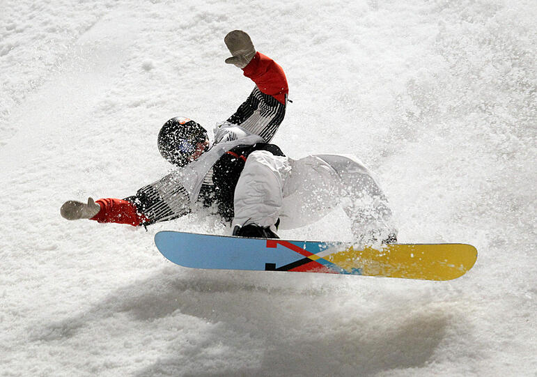 Ein Spektakel der besonderen Art: Im Münchner Olympiastadion sahen 16.500 Zuschauer die besten Snowboarder und ihre gewagten Sprünge.