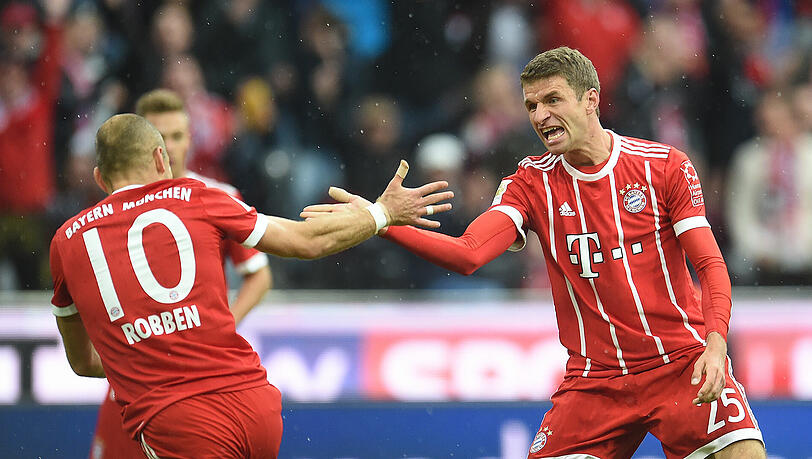 Harmonieren auf dem Platz: Arjen Robben und Thomas Müller. Harmonieren auf dem Platz: Arjen Robben und Thomas Müller.