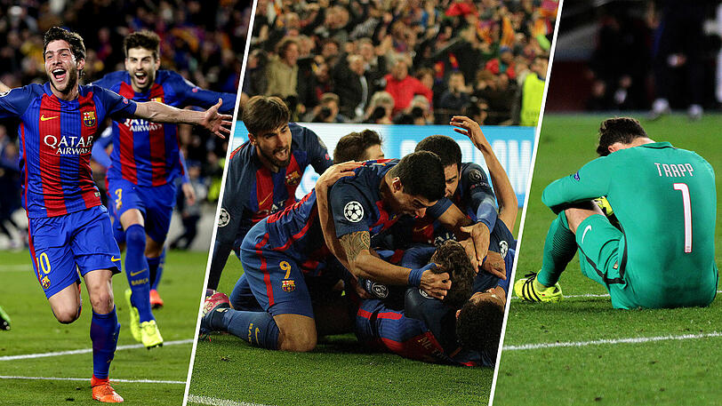 Zwischen grenzenlosem Jubel und unendlichem Leid: Das Rückspiel zwischen Barcelona und Paris wird in die Fußballgeschichte eingehen.