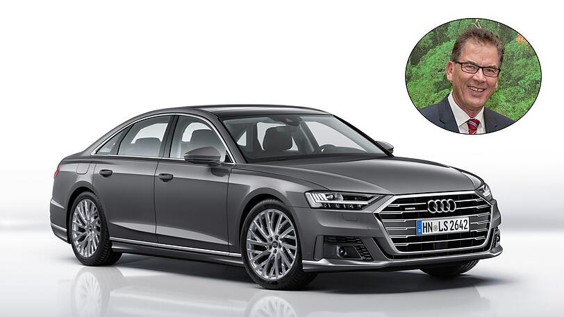 Dr. Gerd Müller, Bundesminister für wirtschaftliche Zusammenarbeit und Entwicklung: Audi A8 3.0 TDI L quattro mit einem CO2-Ausstoß von 229 g/km.
