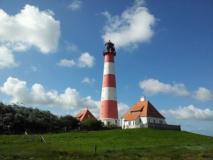 Der berühmte Westerhever Leuchtturm, fotografiert von Petra Reiter.