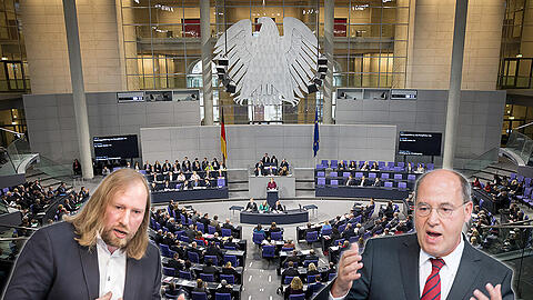 Anton Hofreiter (Grüne, l.) und Gregor Gysi (Linke) wollen mehr Rechte im Bundestag &ndash; doch die bekommen sie nicht.