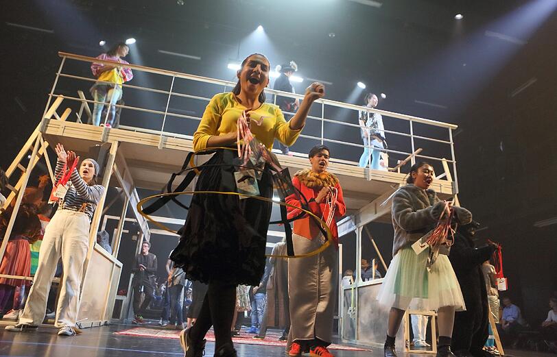 Das Projekt "Noah" im Rennertsaal des Probengebäudes der Bayerischen Staatsoper.