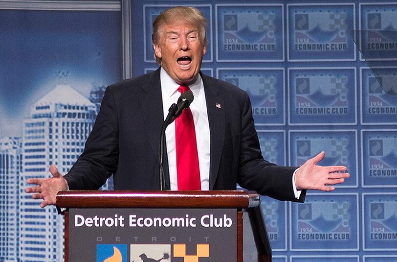Kämpfte in Detroit gegen sinkende Umfragewerte: Donald Trump
