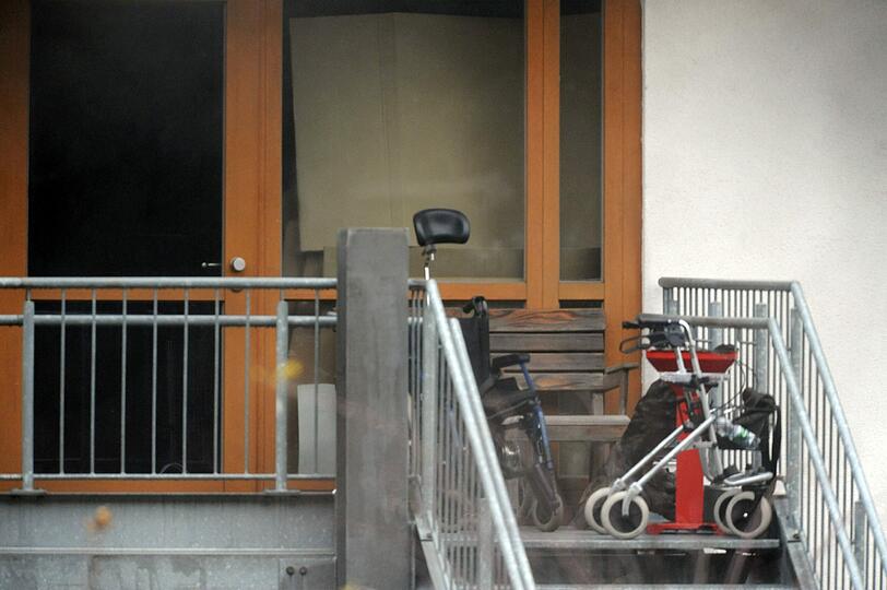 Die Behindertenwerkstatt am Tag nach dem Feuer-Inferno.