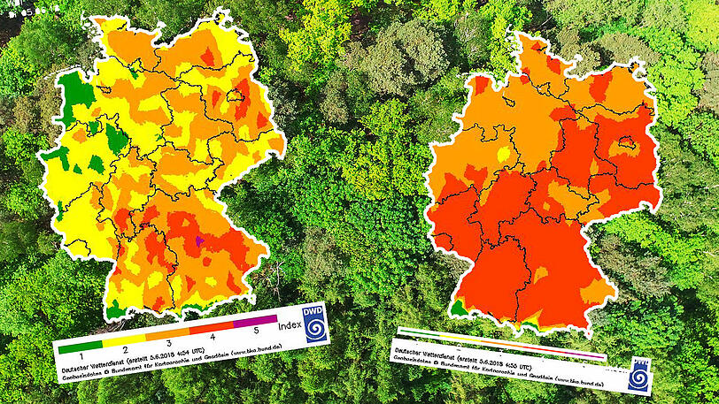 Vor allem der Grasland-Feuerindex ist in München und Bayern sehr hoch.