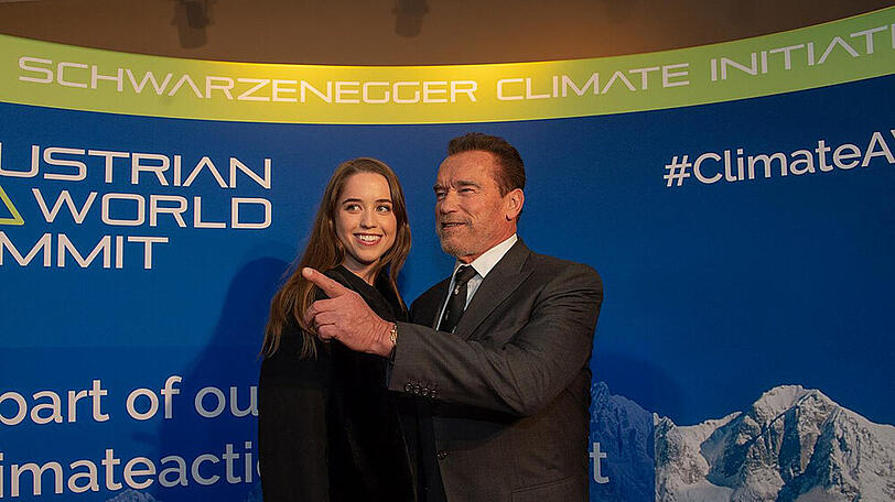 Arnold Schwarzenegger mit Tochter Christina bei seinem Charity-Dinner 2020 in Kitzbühel