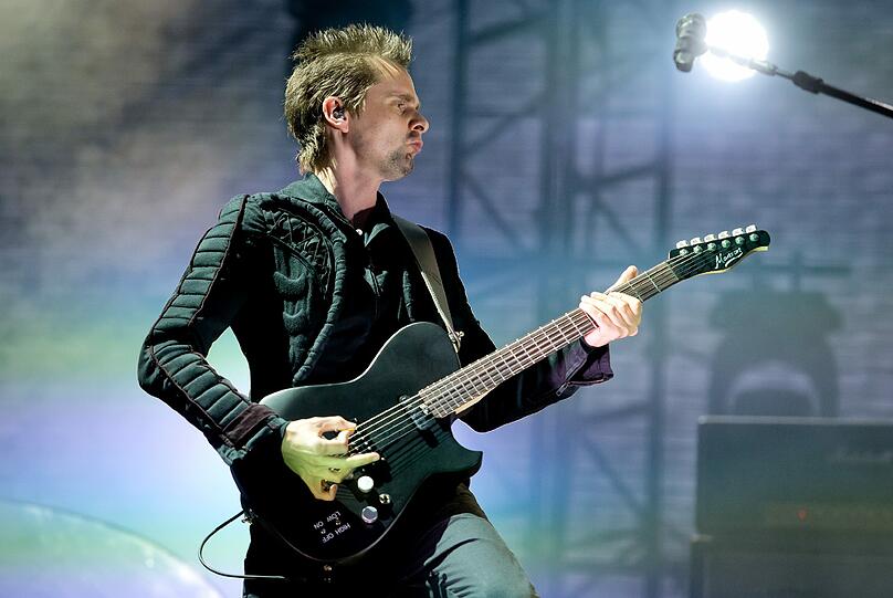 Der Sänger Matthew Bellamy von der britischen Band Muse.