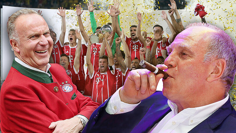 Hoeneß steht weiterhin für das bayerische Mia san mia, während sich Rummenigge (l.) etwas davon distanziert. Hoeneß steht weiterhin für das bayerische Mia san mia, während sich Rummenigge (l.) etwas davon distanziert.