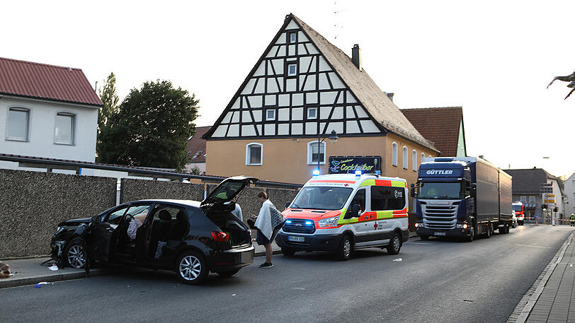 Der Pkw kam von der Straße ab und erfasste eine Familie auf dem Gehsteig. Zuvor wurde der Fahrer von einer Biene gestochen.