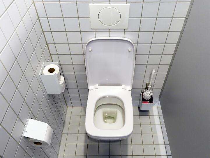 Eine geöffnete Toilette. Foto: Ralf Hirschberger/zb/dpa/Archivbild