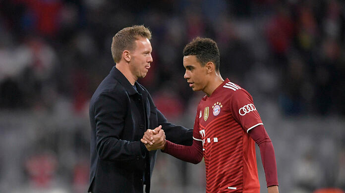 Julian Nagelsmann mit Jamal Musiala.