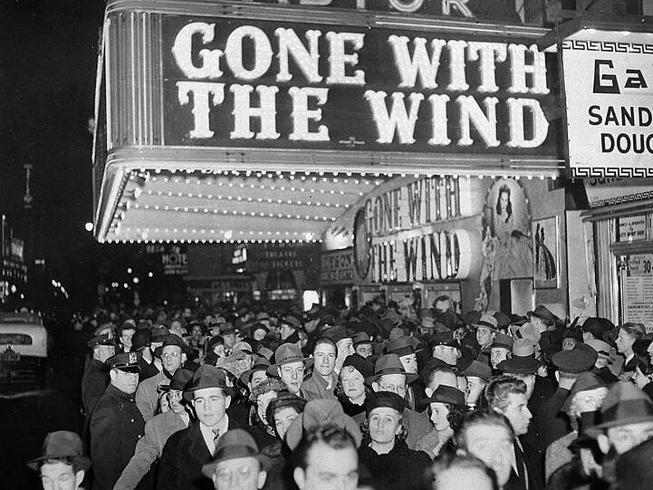Premiere von "Vom Winde verweht" im New Yorker Astor-Theater.