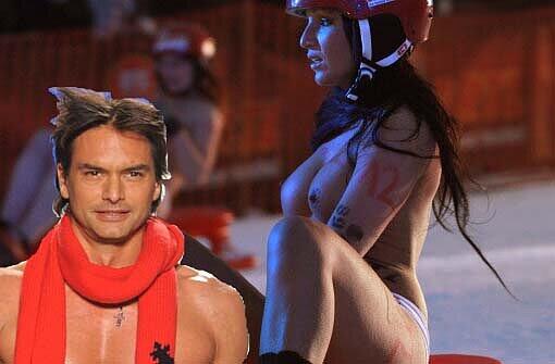 Nackte Haut und schnelle Schlitten: Beim traditionellen Nacktrodeln im Harz werden am 18. Februar 2012 auch Model Markus Schenkenberg und Porno-Star Mia Magma starten.