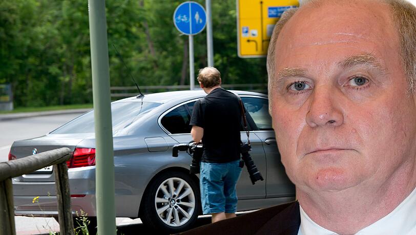 Mit einem silbernen 5er-BMW der Zivilpolizei wurde Hoeneß zum Seiteneingang der JVA Landsberg gebracht. Mit einem silbernen 5er-BMW der Zivilpolizei wurde Hoeneß zum Seiteneingang der JVA Landsberg gebracht.
