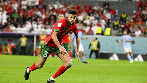In der marokkanischen Nationalmannschaft gesetzt: Bayern-Verteidiger Noussair Mazroui.