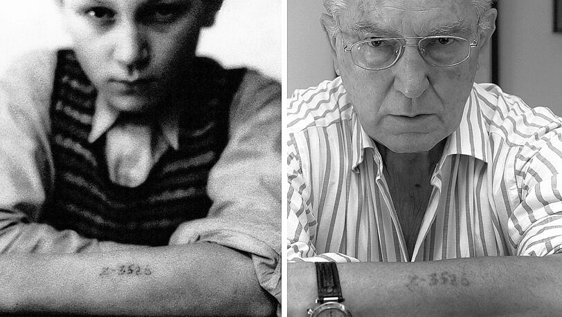 Mit dem Foto links suchten die Franzosen nach den Eltern: Die Häftlingsnummer „Z 3526“ – das Z steht für „Zigeuner“ – wurde Mano Höllenreiner in Auschwitz eintätowiert. Fotos: Hanser, Schlüter Mit dem Foto links suchten die Franzosen nach den Eltern: Die Häftlingsnummer „Z 3526“ – das Z steht für „Zigeuner“ – wurde Mano Höllenreiner in Auschwitz eintätowiert. Fotos: Hanser, Schlüter