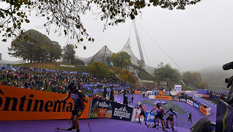 Viele Zuschauer verfolgen den Wettkampf im Olympiapark.