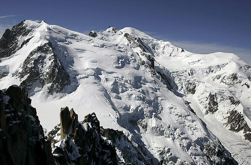 Der Mont Maudit am Montblanc-Massiv: Hier ist es zum Lawinenunglück gekommen.