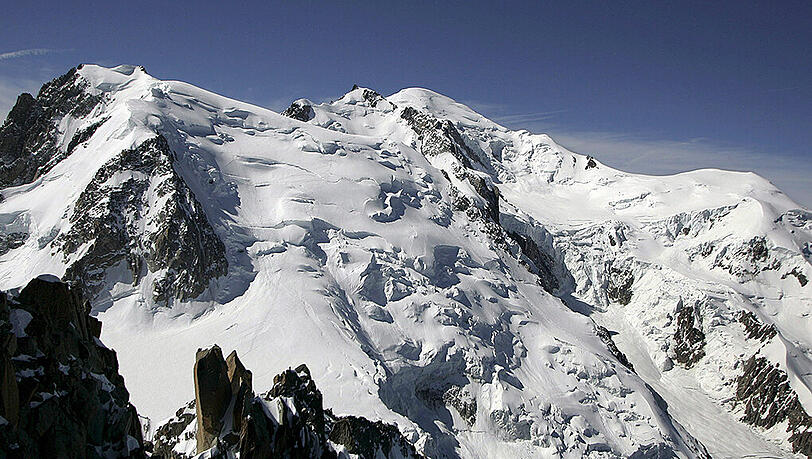 Der Mont Maudit am Montblanc-Massiv: Hier ist es zum Lawinenunglück gekommen. Der Mont Maudit am Montblanc-Massiv: Hier ist es zum Lawinenunglück gekommen.