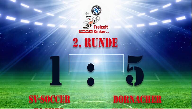 Die Dornacher Holzhacker gewinnen mit 1:5 gegen die SV-Soccer Zocker. Die Dornacher Holzhacker gewinnen mit 1:5 gegen die SV-Soccer Zocker.