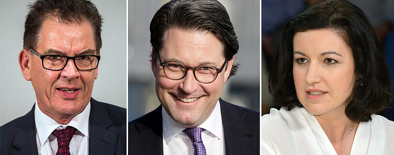 Minister und Staatsminister der CSU in der neuen Bundesregierung: Neben Horst Seehofer sind dies von links: Gerd Müller (Entwicklung), Andreas Scheuer (Verkehr) und Dorothee Bär (Digitalisierung)