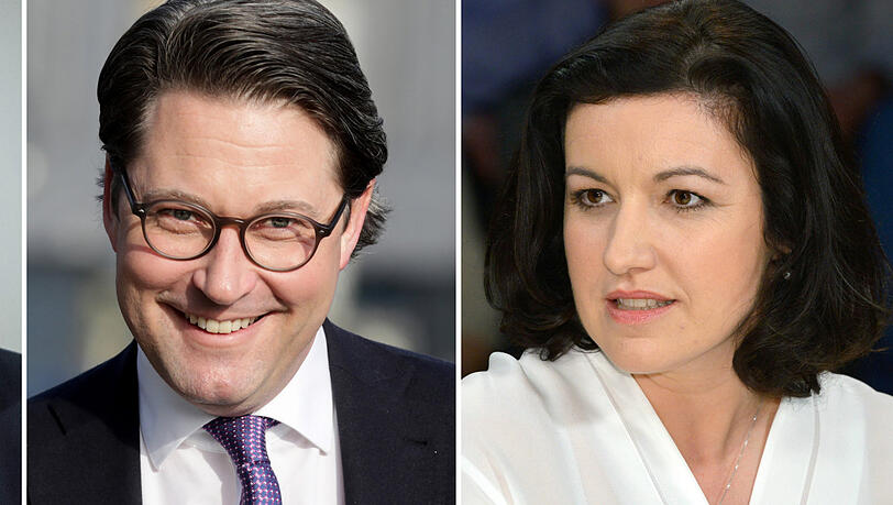 Minister und Staatsminister der CSU in der neuen Bundesregierung: Neben Horst Seehofer sind dies von links: Gerd Müller (Entwicklung), Andreas Scheuer (Verkehr) und Dorothee Bär (Digitalisierung)