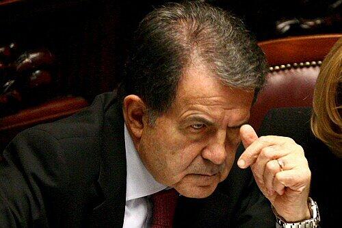 Romano Prodi am Mittwoch im italienischen Parlament