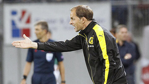 Bei seinem ersten Pflichtspiel als BVB-Trainer musste Thomas Tuchel gleich zittern.
