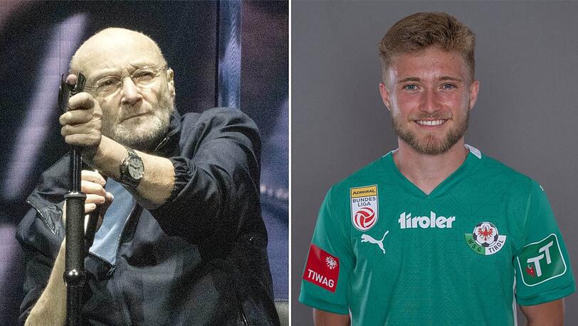 Phil Collins jubelte seinem Sohn Mathew im Stadion zu.