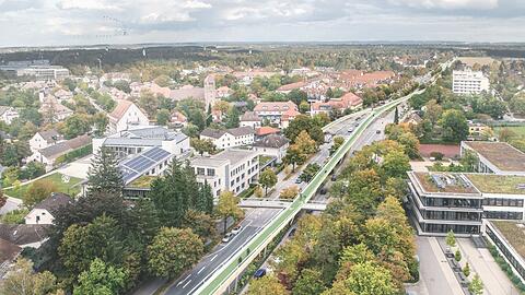 So könnte der Schnellweg (grün) aussehen.