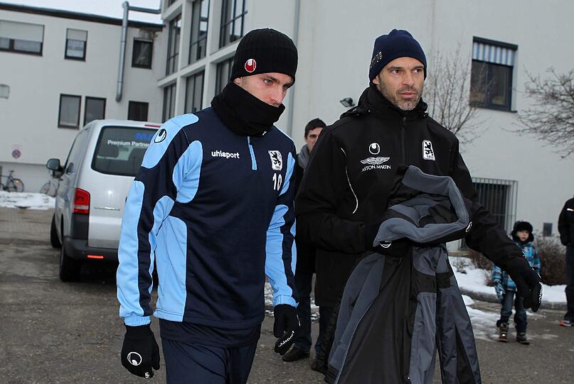 Trainer Alexander Schmidt (rechts) mit Moritz Stoppelkamp.