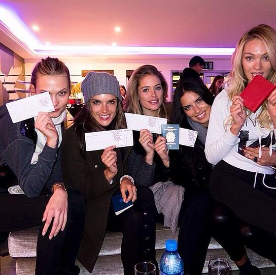 Karlie Kloss, Alessandra Ambrosio, Doutzen Kroes, Adriana Lima und Candice Swanepoel