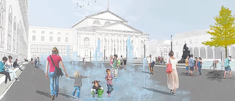 Noch mal Max-Joseph-Platz: Mit einem Brunnen könnte der Platz belebt werden.